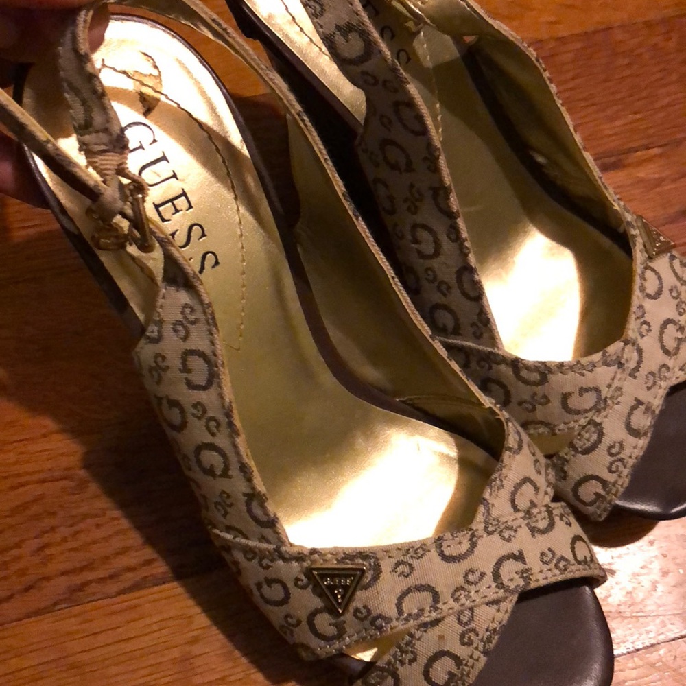 Never worn guess wedge sandal